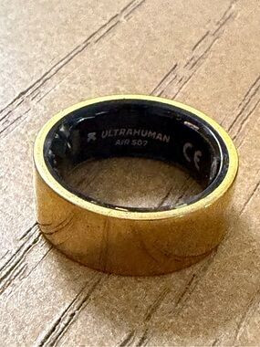 Ultrahuman Gold Smart Ring Size 07 Bionic Gold — Sleek Health & Activity Tracker